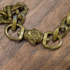 Solid Men's Handmade Pure Brass Koi Water Key Chain Pants Chains Biker Wallet Chain For Men - imessengerbags