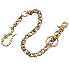Solid Men's Handmade Pure Brass Koi Water Key Chain Pants Chains Biker Wallet Chain For Men - imessengerbags