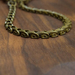 Solid Men's Handmade Pure Brass Smile Face Key Chain Pants Chains Biker Wallet Chain For Men - imessengerbags