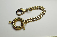 Cool Silver Brass Stainless Steel Mini Key Chain Wallet Chain Hanging Chain for Men - imessengerbags