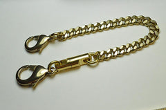 Cool Silver Brass Stainless Steel Mini Key Chain Wallet Chain Hanging Chain for Men - imessengerbags