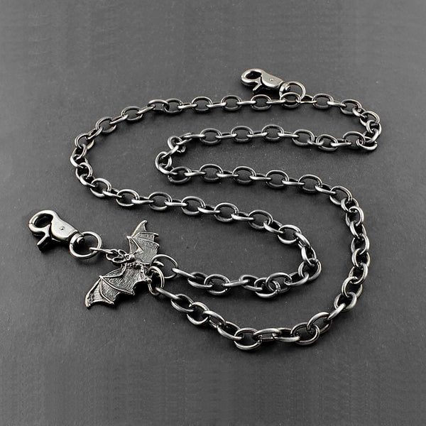Solid Stainless Steel Bat Wallet Chain Cool Punk Rock Biker Trucker Wallet Chain Trucker Wallet Chain for Men - imessengerbags