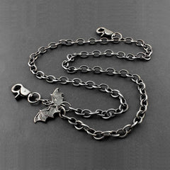 Solid Stainless Steel Bat Wallet Chain Cool Punk Rock Biker Trucker Wallet Chain Trucker Wallet Chain for Men - imessengerbags