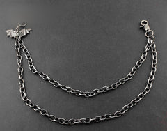 Solid Stainless Steel Bat Wallet Chain Cool Punk Rock Biker Trucker Wallet Chain Trucker Wallet Chain for Men - imessengerbags