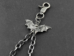 Solid Stainless Steel Bat Wallet Chain Cool Punk Rock Biker Trucker Wallet Chain Trucker Wallet Chain for Men - imessengerbags