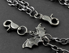 Solid Stainless Steel Bat Wallet Chain Cool Punk Rock Biker Trucker Wallet Chain Trucker Wallet Chain for Men - imessengerbags