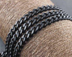 Solid Stainless Steel Black Wallet Chain Cool Punk Rock Biker Trucker Wallet Chain Trucker Wallet Chain for Men
