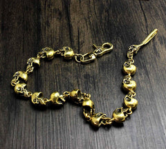 Solid Stainless Steel Brass Skull Wallet Chain Cool Punk Rock Biker Trucker Wallet Chain Trucker Wallet Chain for Men