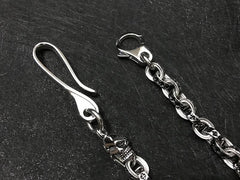 Solid Stainless Steel Cool Punk Rock Skull Wallet Chain Biker Trucker Wallet Chain Trucker Wallet Chain for Men