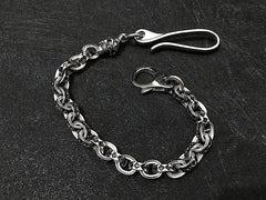 Solid Stainless Steel Cool Punk Rock Skull Wallet Chain Biker Trucker Wallet Chain Trucker Wallet Chain for Men