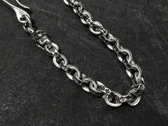 Solid Stainless Steel Cool Punk Rock Skull Wallet Chain Biker Trucker Wallet Chain Trucker Wallet Chain for Men