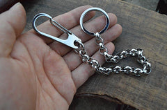 Solid Stainless Steel Cool Punk Rock Wallet Chain Biker Trucker Wallet Chain Trucker Wallet Chain for Men
