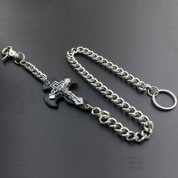 Solid Stainless Steel Cross Wallet Chain Cool Punk Rock Biker Trucker Wallet Chain Trucker Wallet Chain for Men - imessengerbags