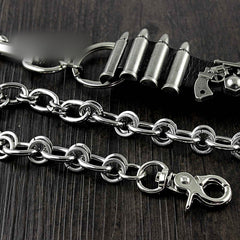 Solid Stainless Steel Revolver Wallet Chain Cool Punk Rock Biker Trucker Wallet Chain Trucker Wallet Chain for Men