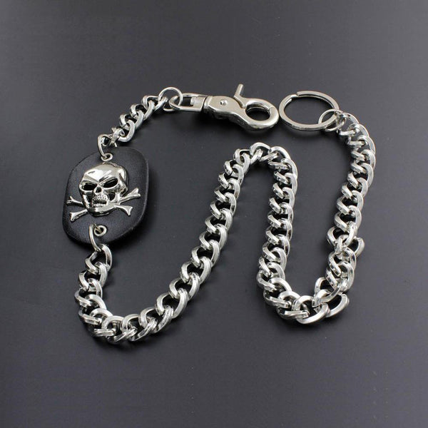 Solid Stainless Steel Skull Wallet Chain Cool Punk Rock Biker Trucker Wallet Chain Trucker Wallet Chain for Men - imessengerbags