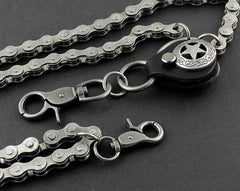 Solid Stainless Steel Star Bike Chain Wallet Chain Cool Punk Rock Biker Trucker Wallet Chain Trucker Wallet Chain for Men