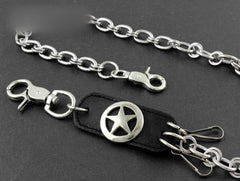 Solid Stainless Steel Star Wallet Chain Cool Punk Rock Biker Trucker Wallet Chain Trucker Wallet Chain for Men