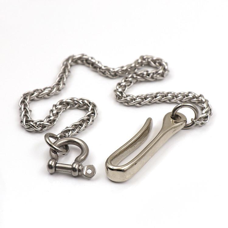 Solid Stainless Steel 18''Long SilverKey Chain Wallet Chain Pants Chain For Men - imessengerbags