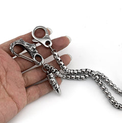 Cool Stainless Steel Mens Bullet Pants Chain Wallet CHain Biker Wallet Chain For Men - imessengerbags