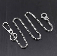 Cool Silver Stainless Steel Wallet Chain Silver Pants Chain Biker Wallet Chain For Men - imessengerbags