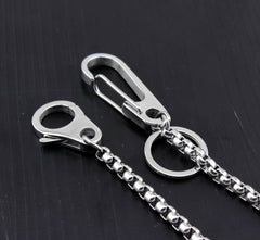 Cool Silver Stainless Steel Wallet Chain Silver Pants Chain Biker Wallet Chain For Men - imessengerbags