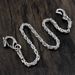 Cool Silver Dragon Stainless Steel Wallet CHain Long Biker Wallet CHain Jeans Chain Jean Chain For Men - imessengerbags