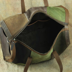 Vintage Green Leather Men's Weekender Bag Travel Bag Overnight Bag For Men - imessengerbags