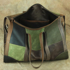 Vintage Green Leather Men's Weekender Bag Travel Bag Overnight Bag For Men - imessengerbags