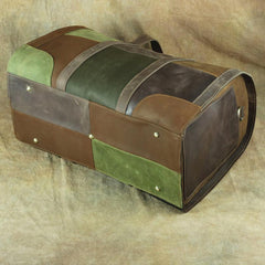 Vintage Green Leather Men's Weekender Bag Travel Bag Overnight Bag For Men - imessengerbags