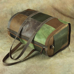 Vintage Green Leather Men's Weekender Bag Travel Bag Overnight Bag For Men - imessengerbags