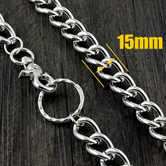 SOLID STAINLESS STEEL BIKER SILVER WALLET CHAINs LONG PANTS CHAIN Jeans Chain Jean Chain FOR MEN - imessengerbags