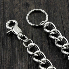 SOLID STAINLESS STEEL BIKER SILVER WALLET CHAINs LONG PANTS CHAIN Jeans Chain Jean Chain FOR MEN - imessengerbags