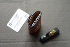 Handmade Leather Tooled Lily Flower Biker Mens Cool Car Key Wallet KeyChain for Men - imessengerbags