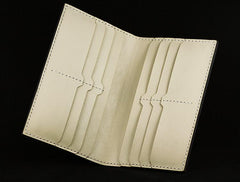 Handmade Leather Tooled Floral Mens Long Wallet Cool Leather Wallet Clutch Wallet for Men - imessengerbags