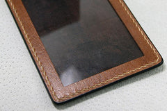 Handmade Leather Tooled Walking Dead License Wallet Mens Card billfold Wallet Cool Leather Wallet Slim Wallet for Men - imessengerbags