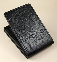 Handmade Leather Tooled Predator License Wallet Mens Card billfold Wallet Cool Leather Wallet Slim Wallet for Men - imessengerbags