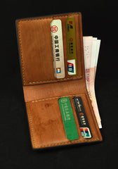 Handmade Leather Tooled Henna Floral Mens billfold Wallet Cool Leather Wallet Slim Wallet for Men - imessengerbags