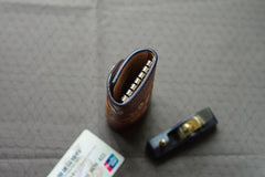 Handmade Leather Tooled Lily Flower Biker Mens Cool Car Key Wallet KeyChain for Men - imessengerbags