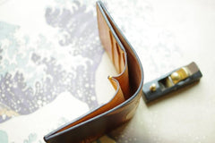 Handmade Leather Chinese Lion Tooled Mens billfold Wallet Cool Slim Wallet Biker Wallet for Men