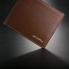 Genuine Leather Mens Cool Slim Leather Wallet Men Small Wallets Bifold for Men - imessengerbags