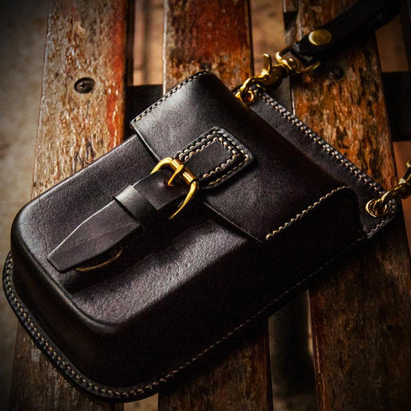 Leather Belt Pouch Mens Small Cases Waist Bag Hip Pack Belt Bag Fanny Pack Bumbag for Men - imessengerbags