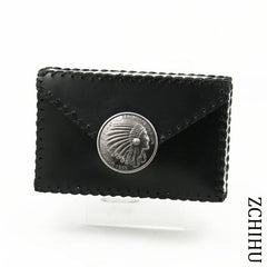 Cool Leather Mens Vintage Black Indian Cigarette Holder Case Cigarette Holder for Men - imessengerbags