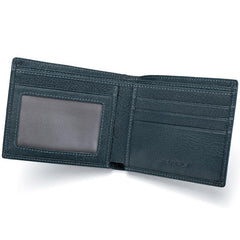 Genuine Leather Mens Cool Slim Leather Wallet Men Small Wallets Bifold for Men - imessengerbags