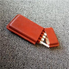 Cute Leather Womens 10pcs Cigarette Holder Case Vintage Custom Cigarette Case for Women - imessengerbags