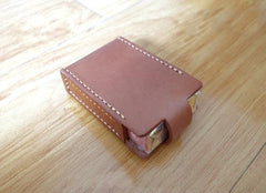 Cool Handmade Brown Leather Mens Cigarette Case for Men - imessengerbags