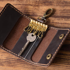 Handmade Leather Mens Cool Key Wallet Car Key Holder Car Key Case for Men - imessengerbags