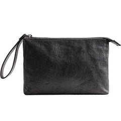 Genuine Leather Mens Cool Long Leather ipad bag Wrist Bifold Clutch Wallet for Men