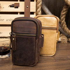 Leather Belt Pouch Mens Small Cases Arm Case Pouch for Men - imessengerbags