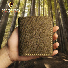 Handmade Leather Mens Cool Slim Leather Wallet Men billfold Wallets Bifold for Men - imessengerbags