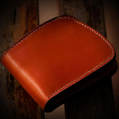 Handmade Leather Bifold Mens billfold Wallet Cool Slim Wallet Biker Wallet for Men - imessengerbags